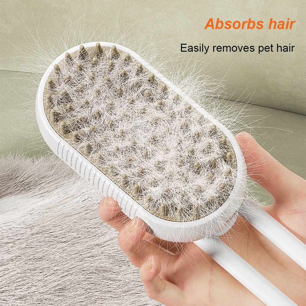 Steam Pet Brush 3-in-1 Massage Dog Steamy Brush Spray Beauty Tangled and Loose Hair Removal Cats Grooming Comb Dogs
