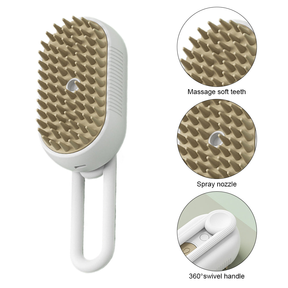 Steam Pet Brush 3-in-1 Massage Dog Steamy Brush Spray Beauty Tangled and Loose Hair Removal Cats Grooming Comb Dogs
